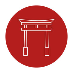 japanese portal isolated icon vector illustration design
