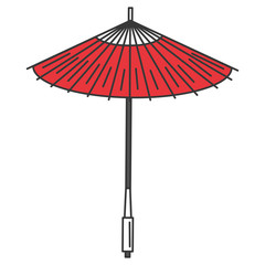 japanese umbrella isolated icon vector illustration design