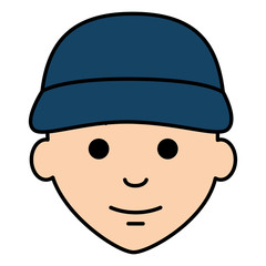 mechanic head avatar character icon vector illustration design
