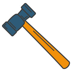 hammer tool isolated icon vector illustration design