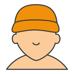 mechanic shirtless avatar character icon vector illustration design