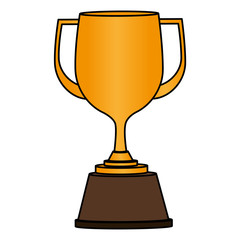 trophy cup isolated icon vector illustration design