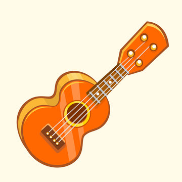 Cartoon Vector Illustration of Acoustic Guitar or ukulele. Cartoon clip art. Musical instrument icon Stock Vector | Adobe Stock Cartoon Vector Illustration of Acoustic Guitar or ukulele. Cartoon clip art. Musical instrument icon Stock Vector | Adobe Stock