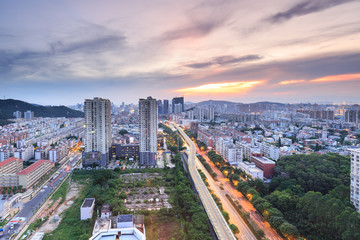 Fototapeta na wymiar Xiamen East Mountain Villa Sunset