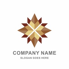 Geometric Square Cross Pattern Flowers Morocco Interior Motif Decoration Business Company Stock Vector Logo Design Template