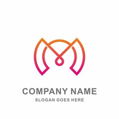 Monogram Letter M Geometric Infinity Circle Architecture Interior Construction Business Company Stock Vector Logo Design Template 