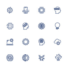 Artificial Intelligence Related Vector Icons