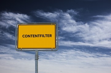 CONTENTFILTER - Bilder mit Wörtern aus dem Bereich Onlinemarketing, Wort, Bild, Illustration