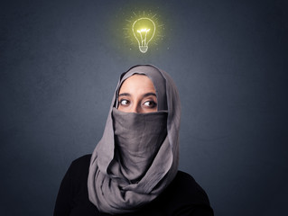 Muslim woman wearing niqab