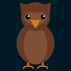 Owl education flat icon, vector sign, colorful pictogram isolated on black. Symbol, logo illustration. Flat style design
