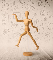 Wooden mannequin concept