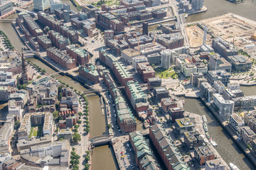 Germany, Hamburg and suburbs. Panorama frome above