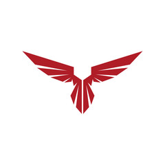 eagle wing shield logo vector