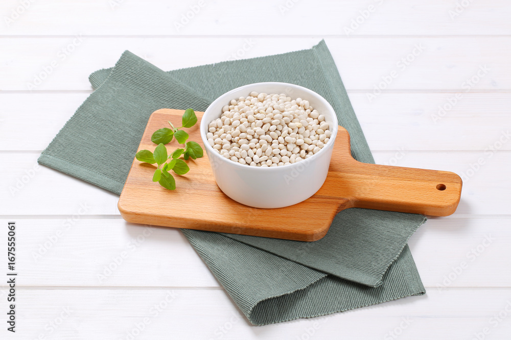 Poster raw white beans