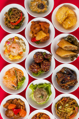中華料理　集合　Delicious Chinese food group photo