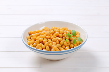cooked chick peas