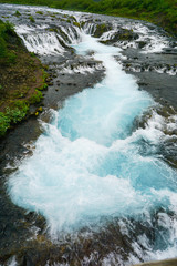 Beautiful Bruarfoss waterfall, Iceland