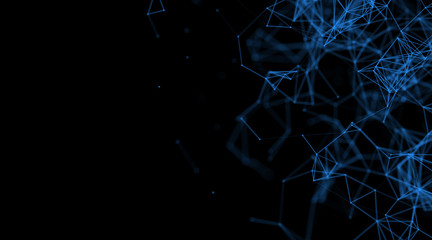 Futuristic virtual technology background, Fiber virtual optic cables, fibre connection, telecomunications concept, digitally generated image.