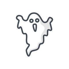 Halloween holiday colored icon ghost