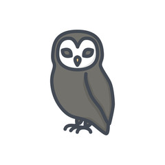 Halloween holiday colored icon owl bird