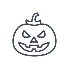 Halloween holiday line icon pumpkin carving