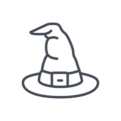 Halloween holiday line icon witch hat