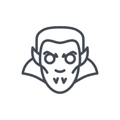 Halloween holiday line icon vampire dracula