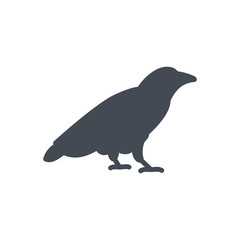 Halloween holiday silhouette icon raven animal bird