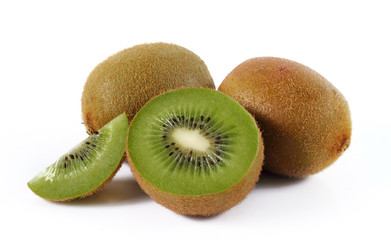 kiwi fruits close up on background.