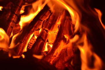 Inside a woodburner