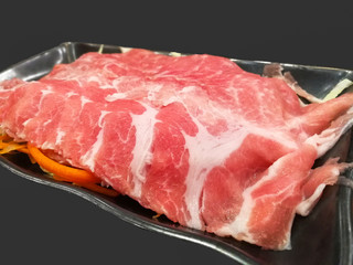 Sliced pork sliced