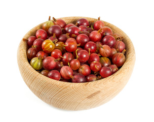 Red gooseberry isolated on white background