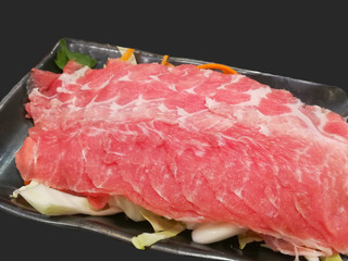 Sliced pork sliced