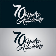 70 years anniversary celebration logotype
