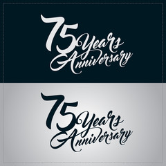 75 years anniversary celebration logotype