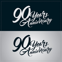 90 years anniversary celebration logotype