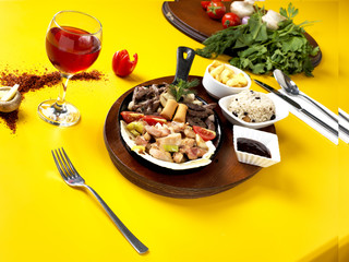 restaurantta muhteşem yemekler