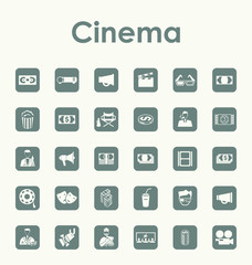 Set of cinema simple icons