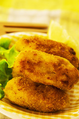 Stuffed croquettes on the plate