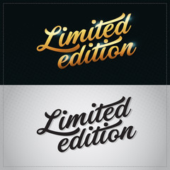 Limited edition vector gold premium hand lettering illustration