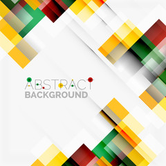 Abstract blocks template design background, simple geometric shapes on white, straight lines and rectangles