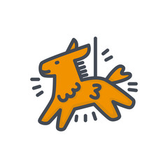 Party celebration colored icon pinata