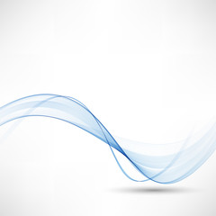 Obraz premium Wavy blue lines forming a wave.