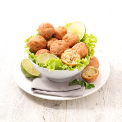 vegetarian ball with salad