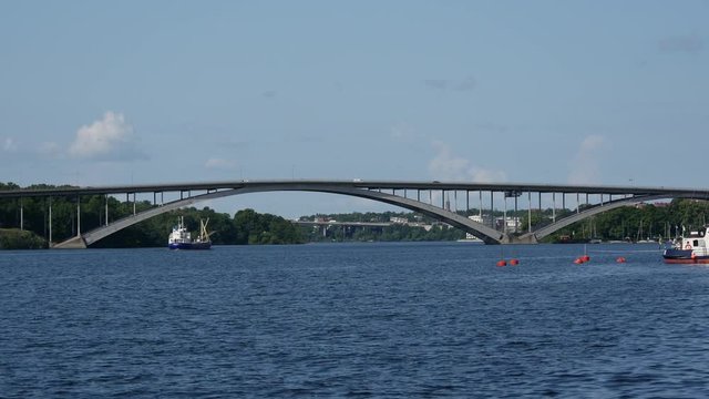 Vasterbron bridge in stockholm Sweden