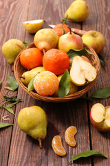 Naklejka na ściany i meble pear,apple and orange