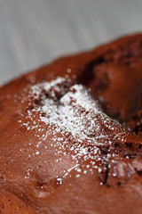 selbstgemacher Schokoladen Kirsch Kucken, closeup,