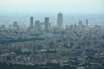 日本の東京都市風景「池袋方面などを望む」
