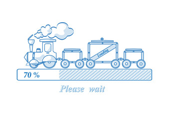 Fototapeta premium Loading train