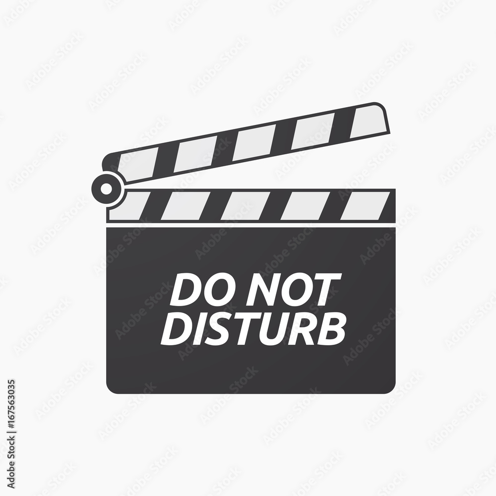 Canvas Prints isolated clapper board with the text do not disturb